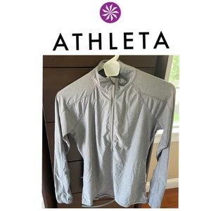 Athlete Light Weight Grey 1/2 zip up